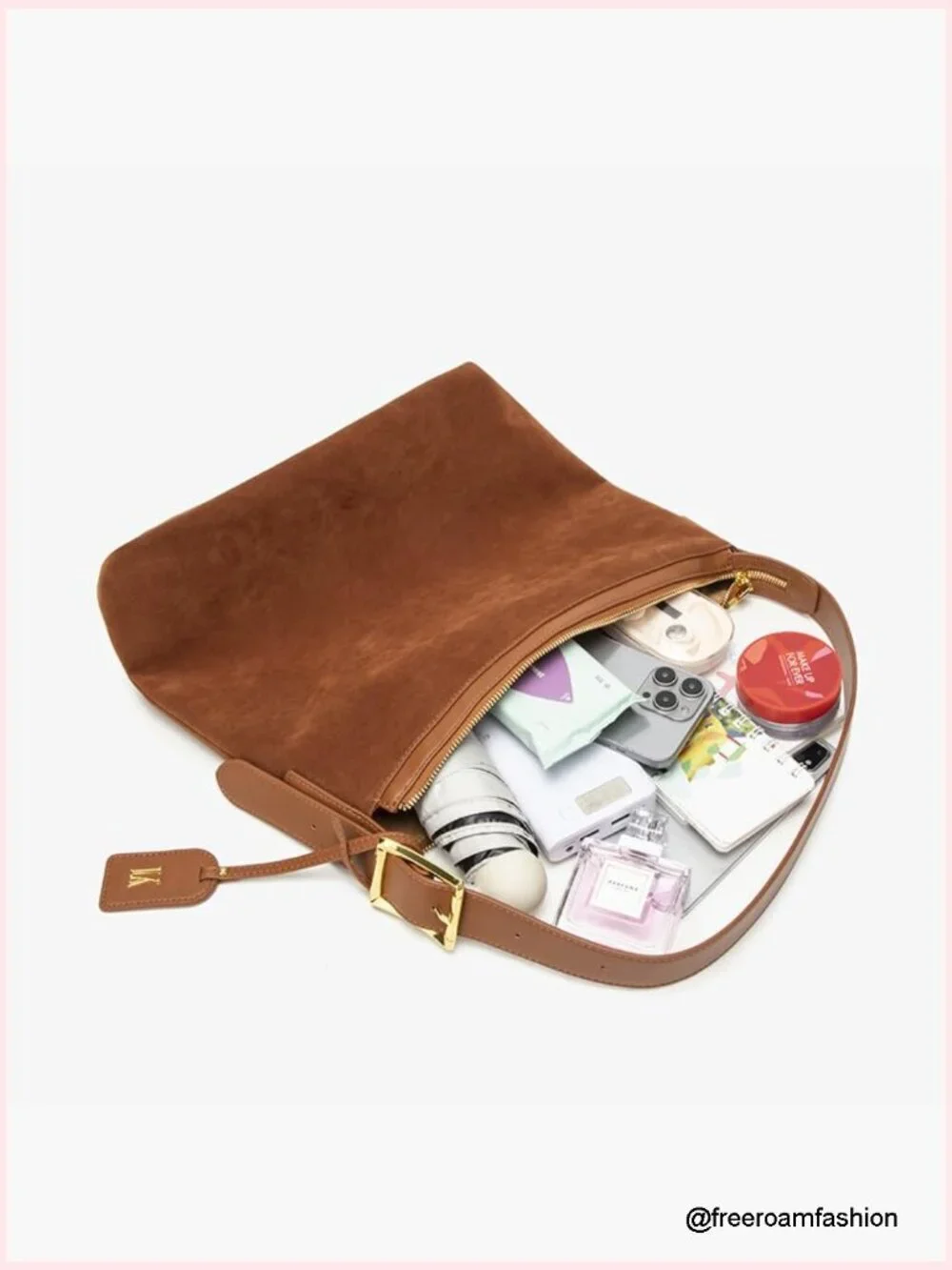 Genuine Leather Suede Hobo Bag Tote Shoulder Crossbody Vintage
